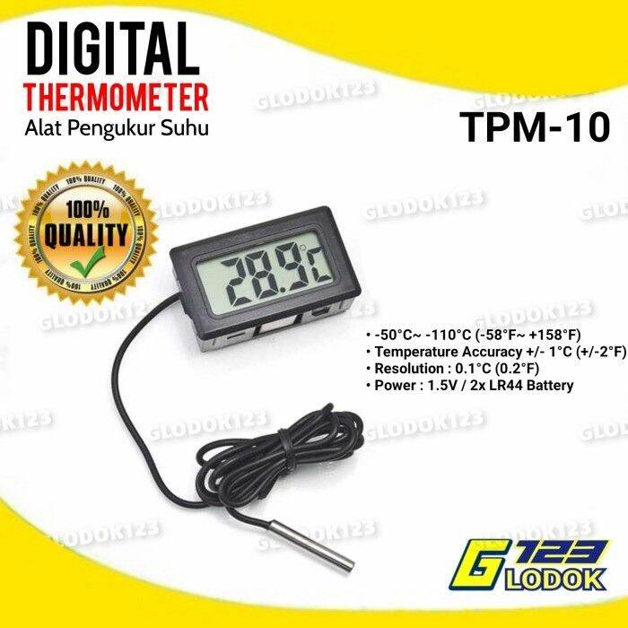 thermometer digital mini kolam kulkas termometer sensor alat ukur suhu