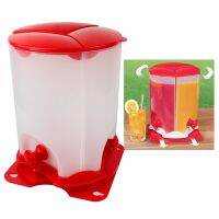 เครื่องดื่ม3ช่องหมุนน้ำผลไม้ 3ช่อง สีแดง รุ่น Compartment-Drink-Dispenser-j1