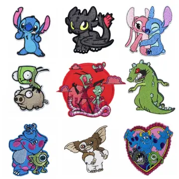 Cartoon Cute Anime Stitch Iron on Patches for Clothing T-shirt bag shose Stitch  Patch Garment stickers embroidery cloth sticker