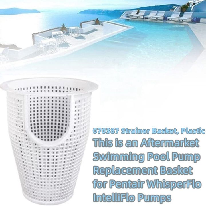 1-piece-swimming-pool-pump-filter-basket-strainer-basket-replacements-white-plastic-for-pentair-whisperflo-intelliflo-070387-b-199
