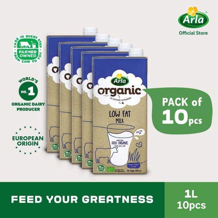 Arla Organic Low Fat Milk 1L 10-Pack | Lazada PH