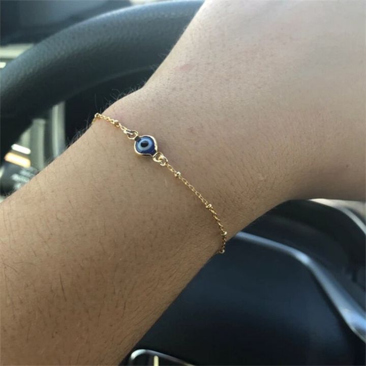 simple-design-turkish-evil-eye-charm-bracelet-for-women-boho-lucky-gold-color-copper-chain-adjustable-bracelet-summer-jewelry
