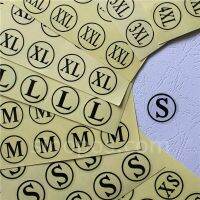 Clothing Size Dot Labels 25mm  adhesive clear tape circular label apparel garment folded clothes pile display tag round sticker Stickers Labels