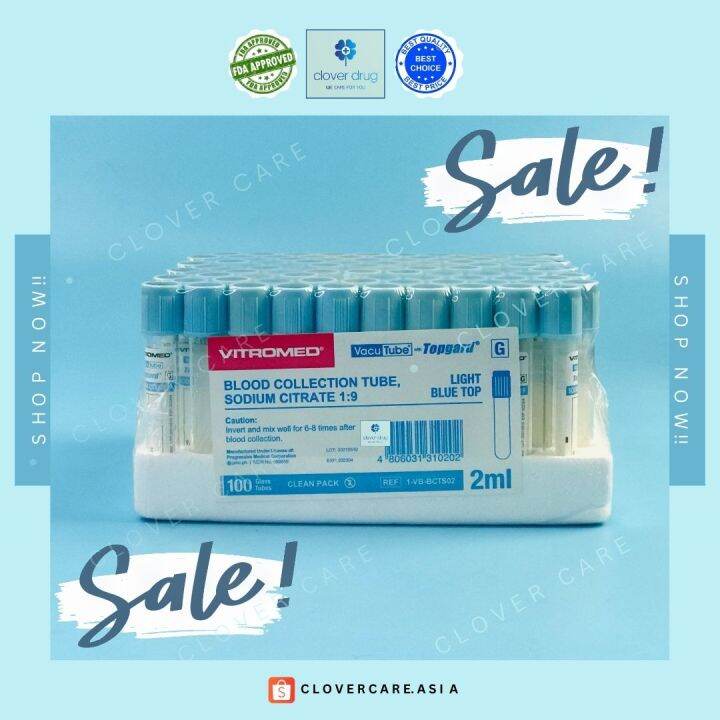 VITROMED Blood Collection Tube, Blue Sodium Citrate Lazada PH