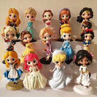 ตุ๊กตาฟิกเกอร์ Disney Princess Ariel Elsa Anna Belle 15 เซนติเมตร ของเล่นสําหรับเด็ก