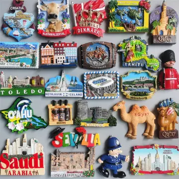 Seattle Fridge Magnets USA New York DUBAI SAUDI Oxford London Japan Mexico  Bali Refrigerator Magnet Stickers Travel Souvenir