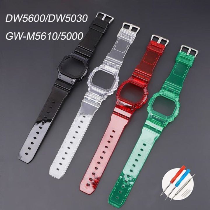 สายนาฬิกาเรซิ่น-เคสสำหรับ-casio-g-shock-dw-5600-5000-5030-5025-gw-m5610-m5600-g-5600-glx-5600-สายรัดข้อมือสร้อยข้อมือ