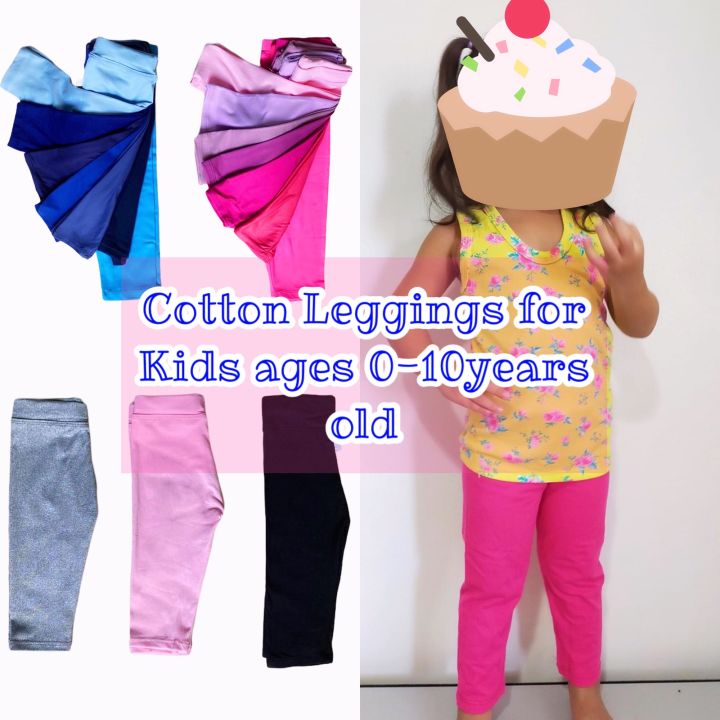 100% Pure Cotton Plain Leggings for Boys and Girls Kids from 0