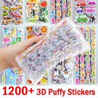 10Pcs Kids Stickers Different Sheets 3D Puffy Bulk Stickers for Girl Boy Birthday Gift Scrapbooking Teachers Animals Cartoon Stickers Labels