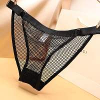 Panties Crotch Cotton Waist Low Briefs Out Hollow Female Ultra-thin Underwear Women Mesh Transparent Charming