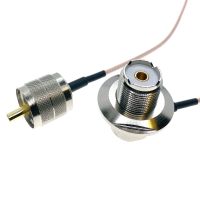 RG316 SO239 UHF Female Right Angle to UHF male 50 Ohm RF Coax Extension Cable Pigtail Coaxial