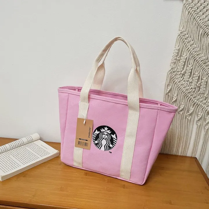 Pack Lunch Bag Storage Student Tote Bag Travel White With Thickened