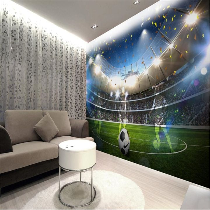 สติกเกอร์วอลล์เปเปอร์ผนังจิตรกรรมฝาผนัง-beibehang-ภาพที่กำหนดเอง-hd-สนามฟุตบอลสูง3d-ฉากหลังตกแต่งภาพวาด-papel-de-parede