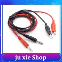 JuXie store 1M Electrical Test Wire Dual Head 28cm Alligator Clip to 4mm Banana Plug Connector for Test Probe Multimeter Measure