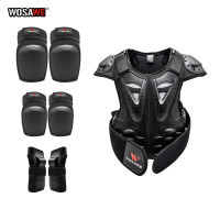 WOSAWE Childrens Armor Jacket Spine Chest Protection Equipment Motobike Skateboard Jacket Sport Gear Bicycle Kids Motocross