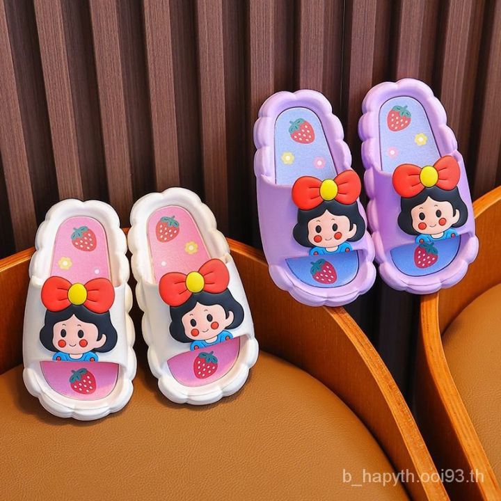hiluojiangqushuangyangyou-รองเท้าแตะสำหรับเด็กรองเท้าแตะกันลื่นสำหรับอาบน้ำในร่มเจ้าหญิงน้อยน่ารักแบบใหม่ฤดูร้อนsl7470