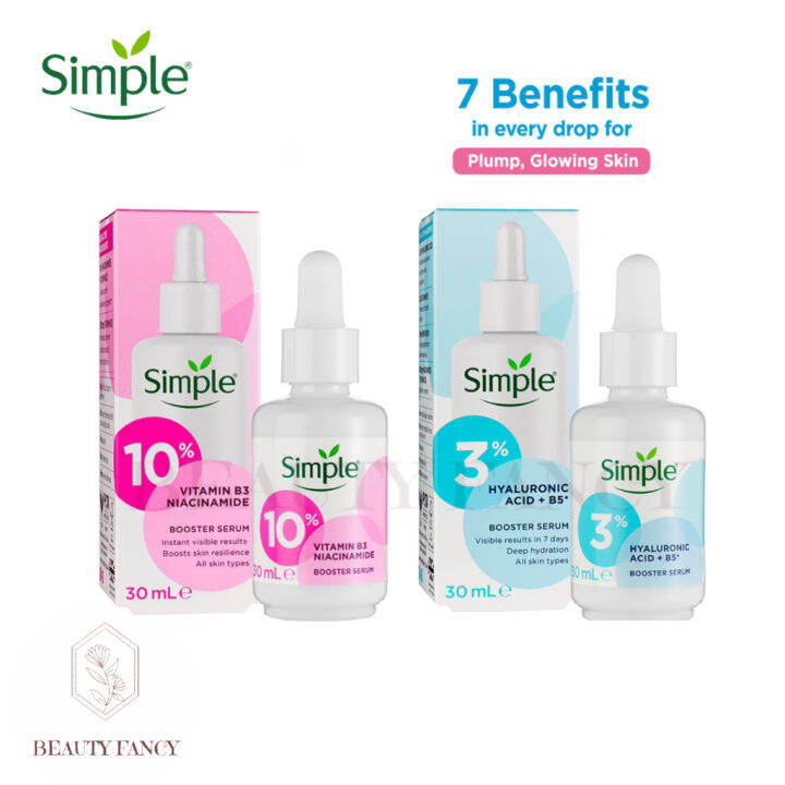 Simple Booster Serum Vitamin B3 Niacinamide/Hyaluronic Acid + B5 30ml Lazada