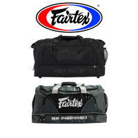 "BAG2" Fairtex Gym Bag Waterproof Nylon Black Gray Colors กระเป๋า ยิม ทำจากวัสดุ กันน้ำ ไนลอน สี ดำ เทา