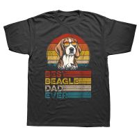 Funny Dog Vintage Best Beagle Dad Ever Fathers Day Puppy Dog Dad T Shirt Graphic Cotton Streetwear Short Sleeve Birthday T-shirt