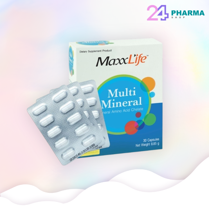maxxlife-multi-mineral-30เม็ด-แมกซ์ไลฟ์-มัลติ-มิเนอรัล-วิตามินรวมผสมแร่ธาตุ-บำรุงร่างกาย