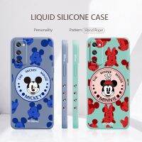 [Beike electronic] ฝาครอบโทรศัพท์ Mickey Minnie Simple Drawing Original Liquid สำหรับ Samsung S20 FE S22 Ultra 5G หมายเหตุ20 S21 Plus S10 10 Lite S10e