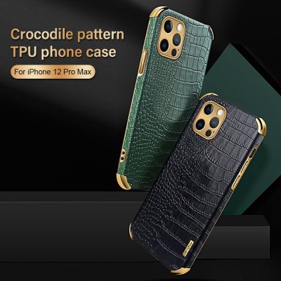 【LZ】 Luxury Crocodile Leather Phone Case For IPhone 14 13 12 11 Pro Max 13 Mini XR X XS Max 14 Plus For IPhone 14pro 13pro Back Case