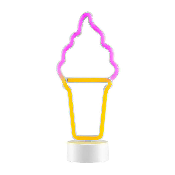 น่ารักไฟสัญญาณนีออนไอศกรีมนีออน-led-ice-lolly-ตกแต่งหลอดไฟพลังงานแบตเตอรี่ไร้สายตกแต่งห้อง-party