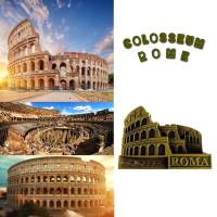 Colosseo Roma สถานที่ท่องเที่ยว แลนด์มาร์คที่สำคัญ แม่เหล็กแผ่นโลหะ ของที่ระลึก ของฝากสำหรับนักเดินทาง ของขวัญแทนความทรงจำที่ดี