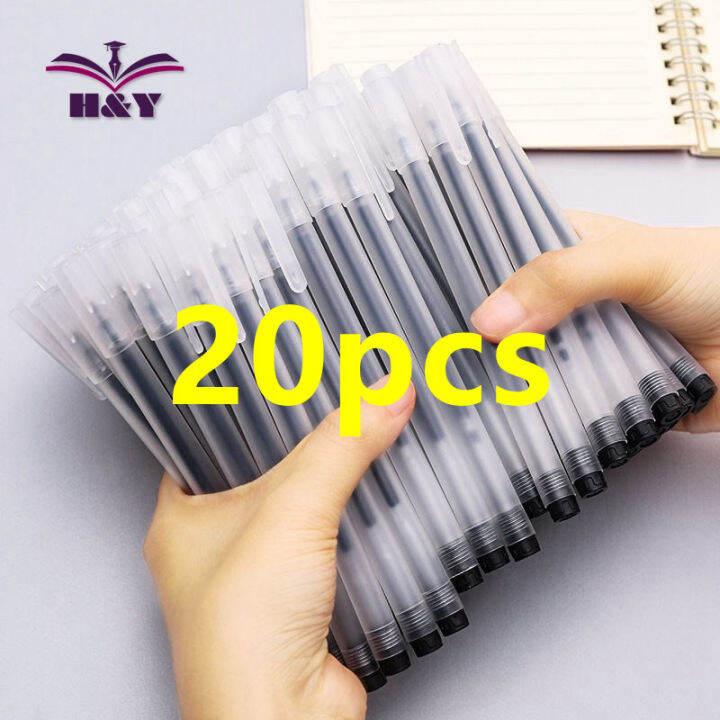 20 pcs muji style Gel Pens ballpen set Black Ball Pen with Refills 0