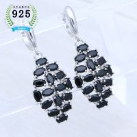 {Han ornaments}ต่างหูปาร์ตี้คลาสสิก925เงินสเตอร์ลิงพังก์สาว39; S ต่างหู Black Spinel Stones เครื่องประดับแฟชั่นแบรนด์ใหม่