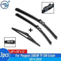 Wiper Front &amp; Rear Wiper Blades Set For Peugeot 308SW T9 308 Estate 2014 15 16 17 18 19 2020 Windshield Windscreen 24"+18"+12"