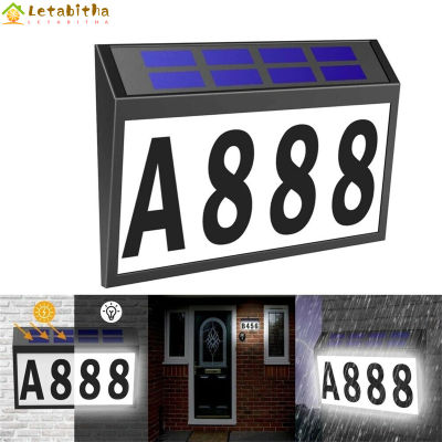 Letabitha ชุดไฟ Ip44ป้ายแขวนประตูพลังงานแสงอาทิตย์0.2วัตต์กันน้ำ,ป้ายเลขที่บ้านชุดไฟหมายเลขที่อยู่เปิด/ปิดไฟบ้าน