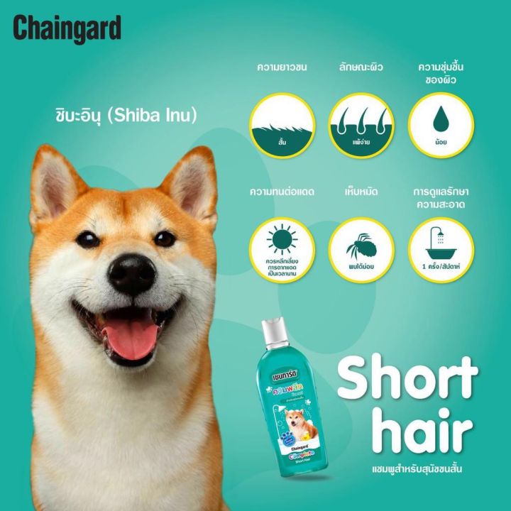 chaingard-เชนการ์ด-คอมพลีท-ชอตแฮร์-สูตรกำจัดเห็บหมัด-สำหรับสุนัขขนสั้น-300ml-1pcs
