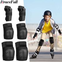 Adult Child Knee Pads Elbow Wrist Protective Gear Set Sports Skating Cycling BMX Scooter Skateboard Guards Rollerblading Bicycle Supports Braces