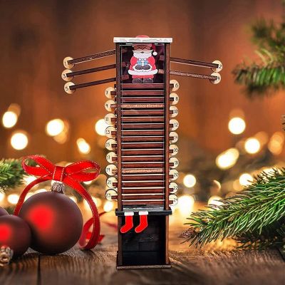 Santa Down the Chimney Countdown Calendar,Wooden Calendar Decoration, Down the Chimney