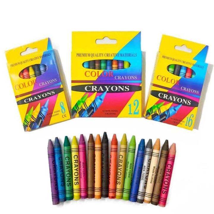 8 to 32-Color Non-Toxic Generic Crayons Arts & Crafts School Supplies ...