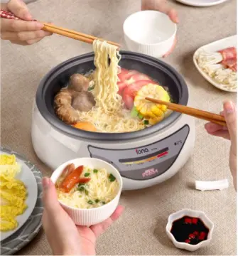 2.8L Electric Skillet with Lid Nonstick Hot Pot Noodles Rice Cooker Grill  Pot