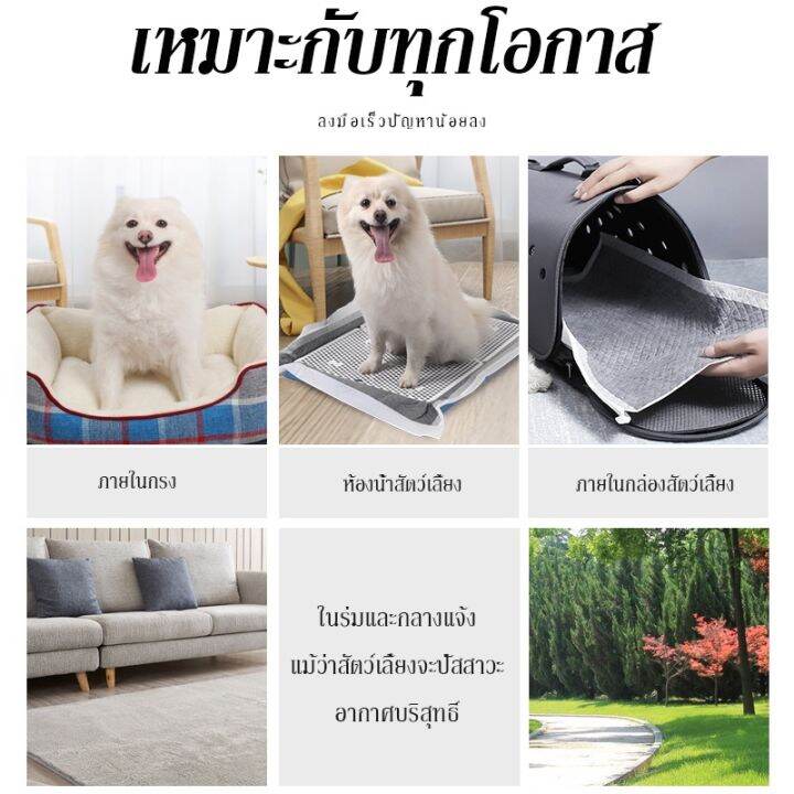 bhq-pet-แผ่นรองฉี่สุนัข-แผ่นรองฉี่-รุ่นชาโคล-ยถ่านหินคาร์บอน-ช่วยฝึกขับถ่าย-ระงับกลิ่น-ซึมซับไดีดี-ยิ่งขึ้น-มี-4-ขนาดให้เลือก