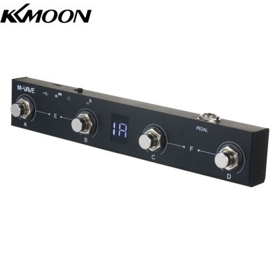 KKmoon M-VAVE บลูทูธตัวควบคุมมิดิไร้สายชาร์จได้4ปุ่มแป้นเหยียบเท้าควบคุม MIDI แบบพกพา
