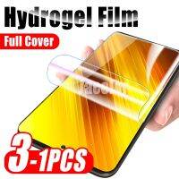 1-3PCS Front Hydrogel Film For Xiaomi Poco X3 GT Pro NFC Phone Water Gel Screen Protector X 3 3GT 3Pro 3NFC X3Pro X3NFC Not Glas