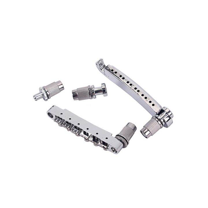 12อานร้อยเชือกการปรับแต่ง-o-matic-bridge-amp-tailpiece-สำหรับกีต้าร์ไฟฟ้า-lp