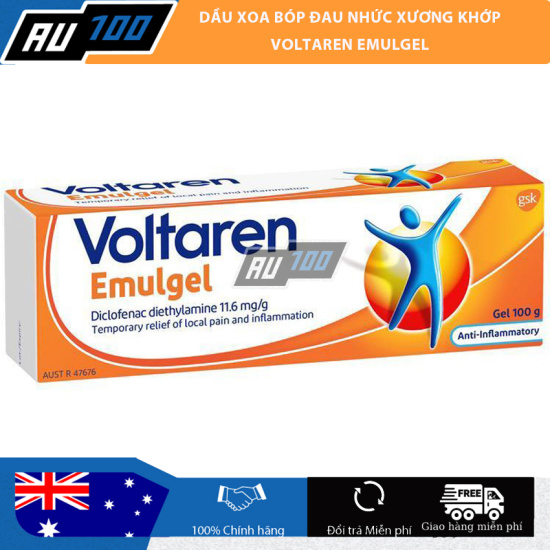 Chính hãng gel xoa bóp voltaren emulgel - hàng úc  giúp giảm đau, viêm và - ảnh sản phẩm 1