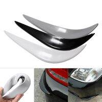 【CW】2 Pcs Black Soft Rubber Car Front Bumper Anti-Collision Protection Strips Decal