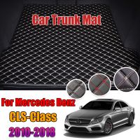 แผ่นบุรอง Benz CLS สำหรับ Mercedes Benz CLS ชั้น2010-2018พรม Alas Bagasi Mobil เบาะหนังแผ่นรองกระโปรงหลังรถท้ายรถ