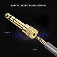 Zinc Alloy Audio Adapter Headphone Microphone Speaker Adapter Cable 6.5mm Male To 3.5mm Female