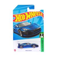 ล้อร้อน Rimac Nevera Hw ความเร็วสีเขียว4/10 1:64รถ Diecast ของเล่นโมเดล