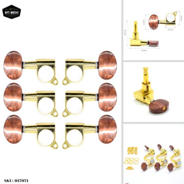 fortis-ลูกบิดกีต้าร์โปร่ง-ทองเหลือง-รุ่น-ls-814-แถมฟรี-ปิ๊กกีต้าร์-2-ชิ้น