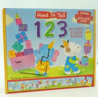 Plan for kids หนังสือต่างประเทศ Floor Puzzle: Head To Tail 123 ISBN: 9781743009901