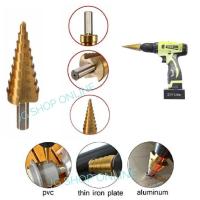 ( สุดคุ้ม+++ ) ดอกสว่าน ดอกเจาะคว้านรู ดอกเจดีย์ ดอกสว่าน เจดีย์ ดอกเจาะ ขยายรู STEP DRILL SET ขนาด 4-20mm. ไฮสปีด ไทเทเนี่ยม ราคาถูก ดอก สว่าน เจาะ ปูน ดอก สว่าน เจาะ เหล็ก ดอก สว่าน เจาะ ไม้ ดอก สว่าน เจาะ กระเบื้อง