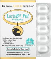 แบ่งขาย1แผง 10เม็ด California Gold Nutrition LactoBif Pet Probiotics,5 Billion CFU โพรไบโอติกสำหรับหมาแมว ปรับลำไส้